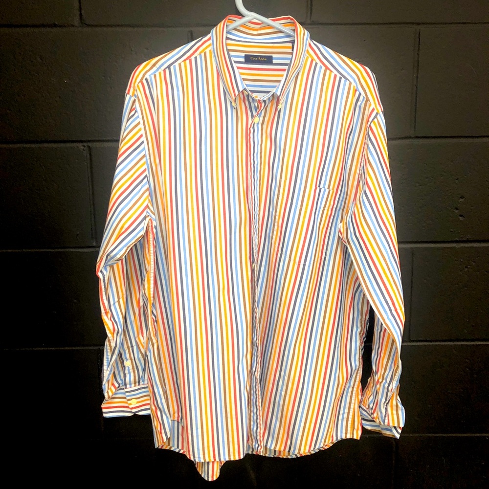 💙 Club Room long sleeve button down shirt